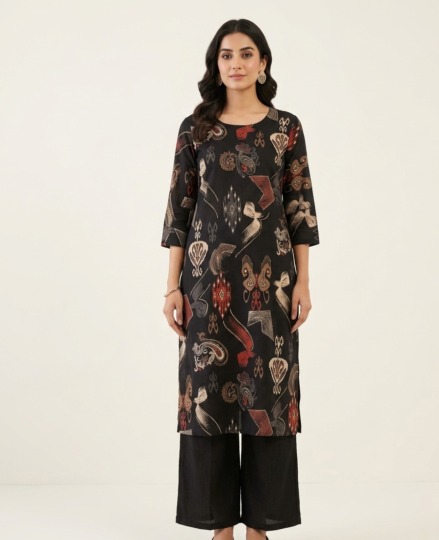 Black Vertican Co-ord Set 